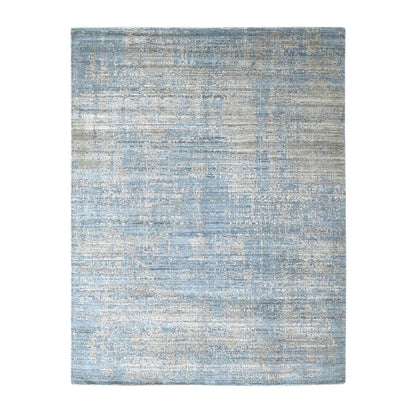 Modern and Contemporary Wool & Silk Hand Loomed Rug Grey 8.0x9.11 -O010286