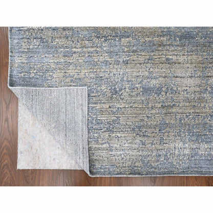 Modern and Contemporary Wool & Silk Hand Loomed Rug Grey 8.0x9.11 -O010286