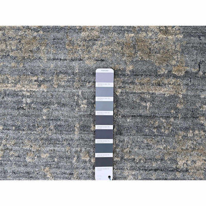 Modern and Contemporary Wool & Silk Hand Loomed Rug Grey 8.0x9.11 -O010286