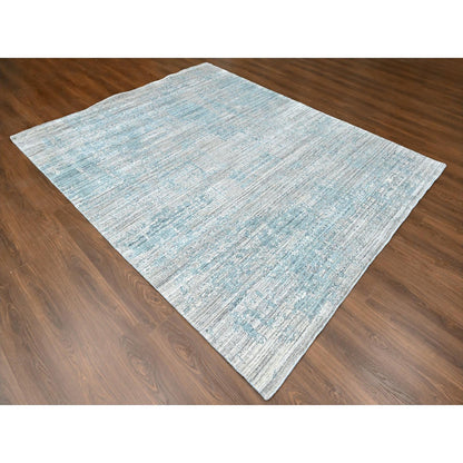 Modern and Contemporary Wool & Silk Hand Loomed Rug Grey 8.3x9.11 -O010287