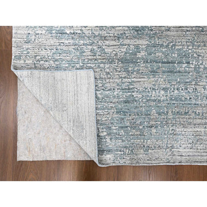 Modern and Contemporary Wool & Silk Hand Loomed Rug Grey 8.3x9.11 -O010287