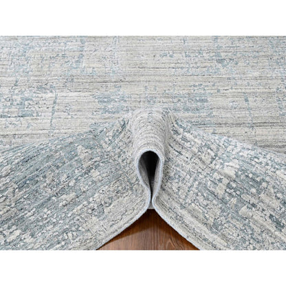Modern and Contemporary Wool & Silk Hand Loomed Rug Grey 8.3x9.11 -O010287