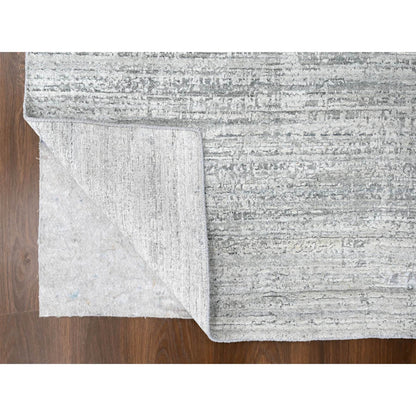Modern and Contemporary Wool & Silk Hand Loomed Rug Grey 4.2x6.0 -O010289