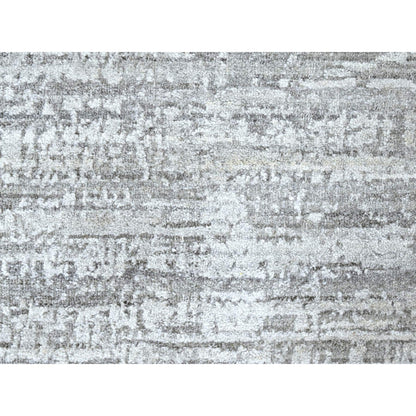 Modern and Contemporary Wool & Silk Hand Loomed Rug Grey 4.2x6.0 -O010289