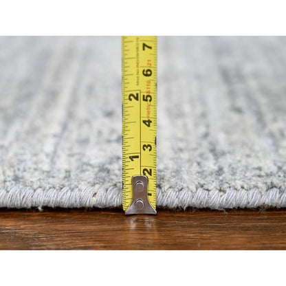 Modern and Contemporary Wool & Silk Hand Loomed Rug Grey 4.2x6.0 -O010289