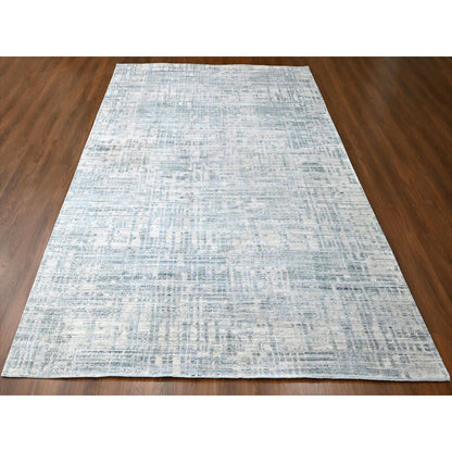 Modern and Contemporary Wool & Silk Hand Loomed Rug Grey 9.4x13.6 -O010290