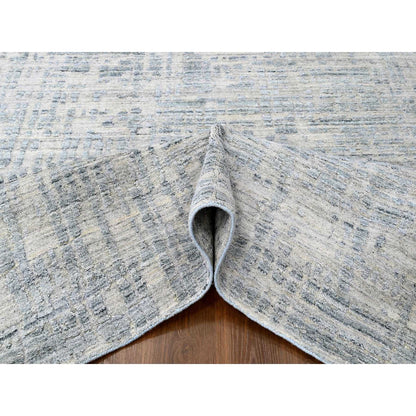 Modern and Contemporary Wool & Silk Hand Loomed Rug Grey 9.4x13.6 -O010290