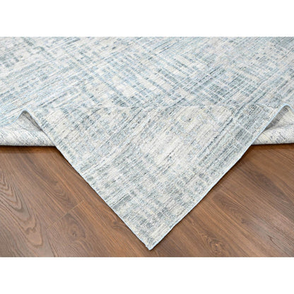 Modern and Contemporary Wool & Silk Hand Loomed Rug Grey 9.4x13.6 -O010290