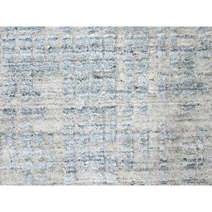 Modern and Contemporary Wool & Silk Hand Loomed Rug Grey 9.4x13.6 -O010290