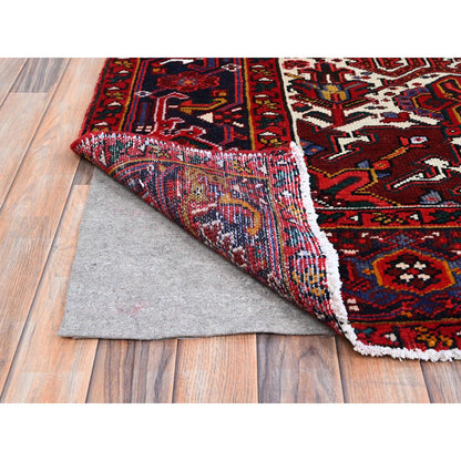 Heriz Wool Hand Knotted Rug Red Blue 9.1X11.9 -O0102