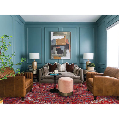 Heriz Wool Hand Knotted Rug Red Blue 9.8X12.6 -O0106