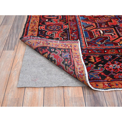 Heriz Wool Hand Knotted Rug Red Blue 9.8X12.6 -O0106