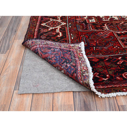 Heriz Wool Hand Knotted Rug Red Blue 9.8X12.4 -O0108