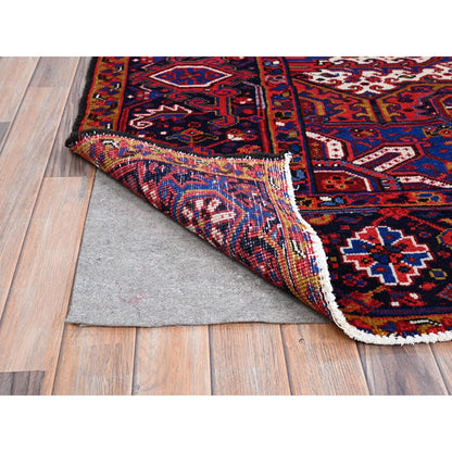 Heriz Wool Hand Knotted Rug Red Blue 9.11X12.9 -O0110