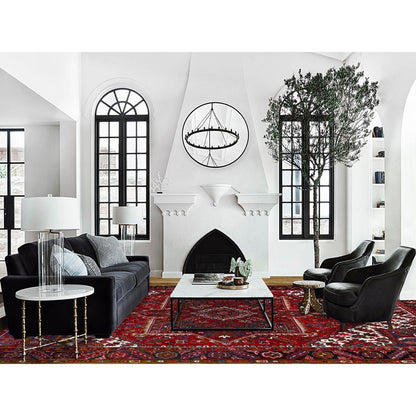 Heriz Wool Hand Knotted Rug Red Black 8.7X11.1 -O0111