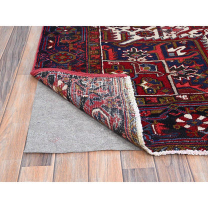 Heriz Wool Hand Knotted Rug Red Blue 9.1X12.4 -O0115