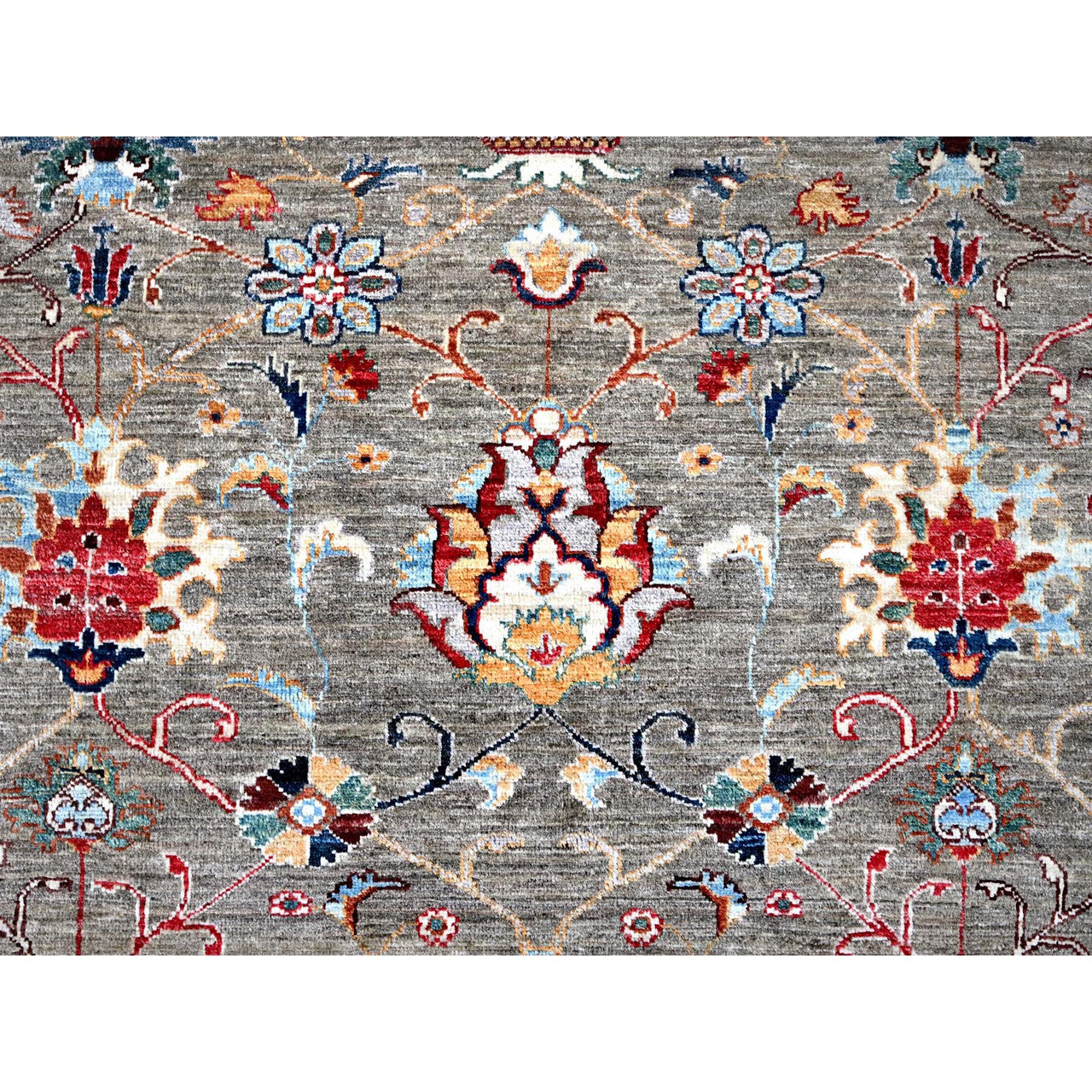Gray 14'10" x 20'8" Tribal & Geometric Hand knotted Wool Rug - Sku: O0122