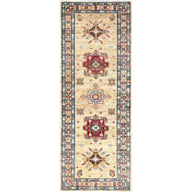 Kazak Wool Hand Knotted Rug Beige Beige 2.8X6.11 -O0134