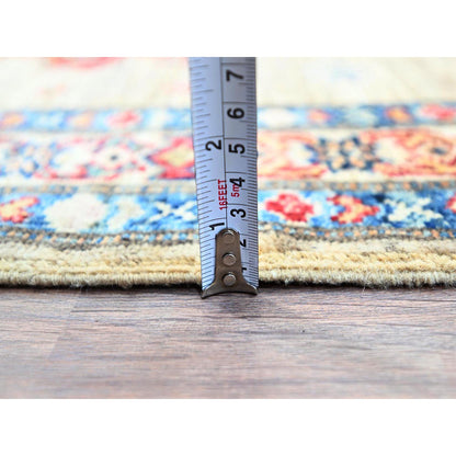Kazak Wool Hand Knotted Rug Beige Beige 2.8X6.11 -O0134