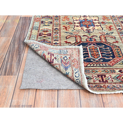 Kazak Wool Hand Knotted Rug Grey Grey 2.9X11.7 -O0135