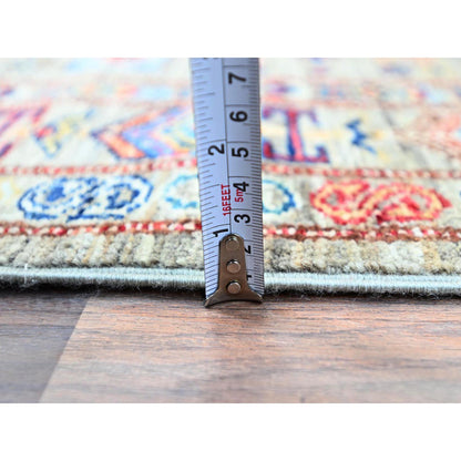 Kazak Wool Hand Knotted Rug Grey Grey 2.9X11.7 -O0135