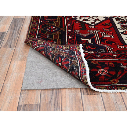 Heriz Wool Hand Knotted Rug Red Blue 8.4X10.7 -O0158