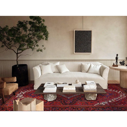 Heriz Wool Hand Knotted Rug Red Eerie Black 9.10X12.6 -O0167