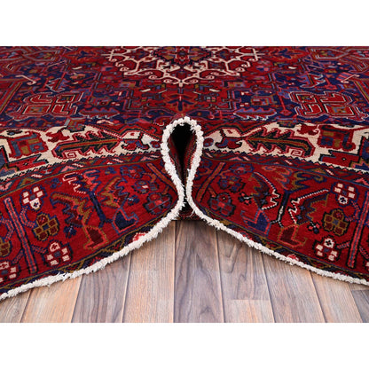Heriz Wool Hand Knotted Rug Red Red 9.8X12.7 -O0170