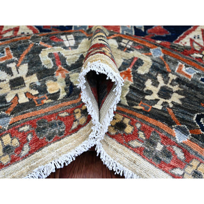 Heriz Wool Hand Knotted Rug Brown 8.2x9.11 -O020004