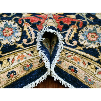 Heriz Wool Hand Knotted Rug Blue 9.2x11.10 -O020005