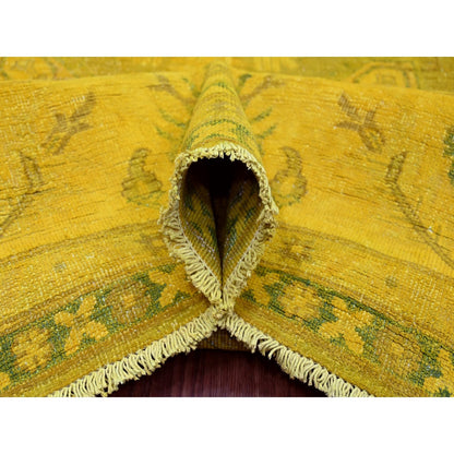 Kazak Wool Hand Knotted Rug Yellow 7.6x9.5 -O020009