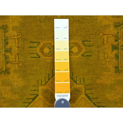 Kazak Wool Hand Knotted Rug Yellow 7.6x9.5 -O020009