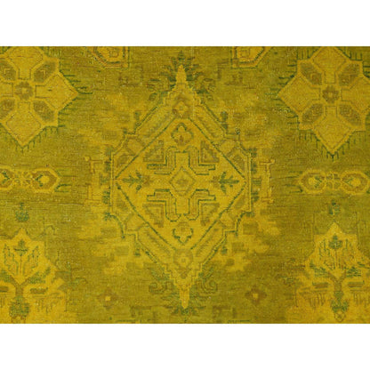 Kazak Wool Hand Knotted Rug Yellow 7.6x9.5 -O020009