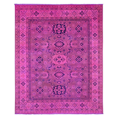 Kazak Wool Hand Knotted Rug Pink 7.10x9.7 -O020011
