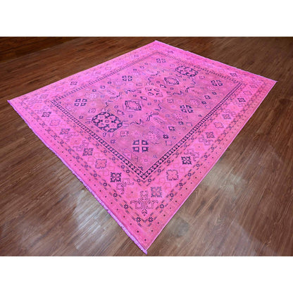 Kazak Wool Hand Knotted Rug Pink 7.10x9.7 -O020011