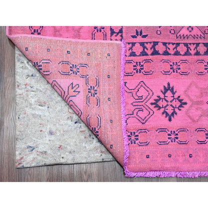 Kazak Wool Hand Knotted Rug Pink 7.10x9.7 -O020011