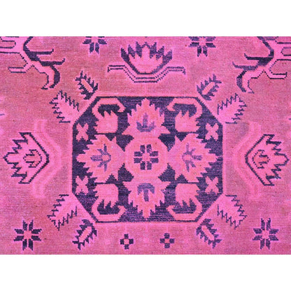 Kazak Wool Hand Knotted Rug Pink 7.10x9.7 -O020011