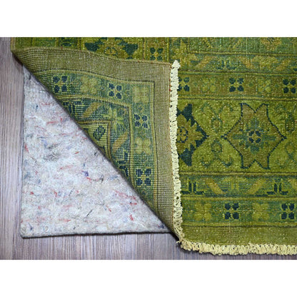 Kazak Wool Hand Knotted Rug Green 8.0x9.6 -O020012