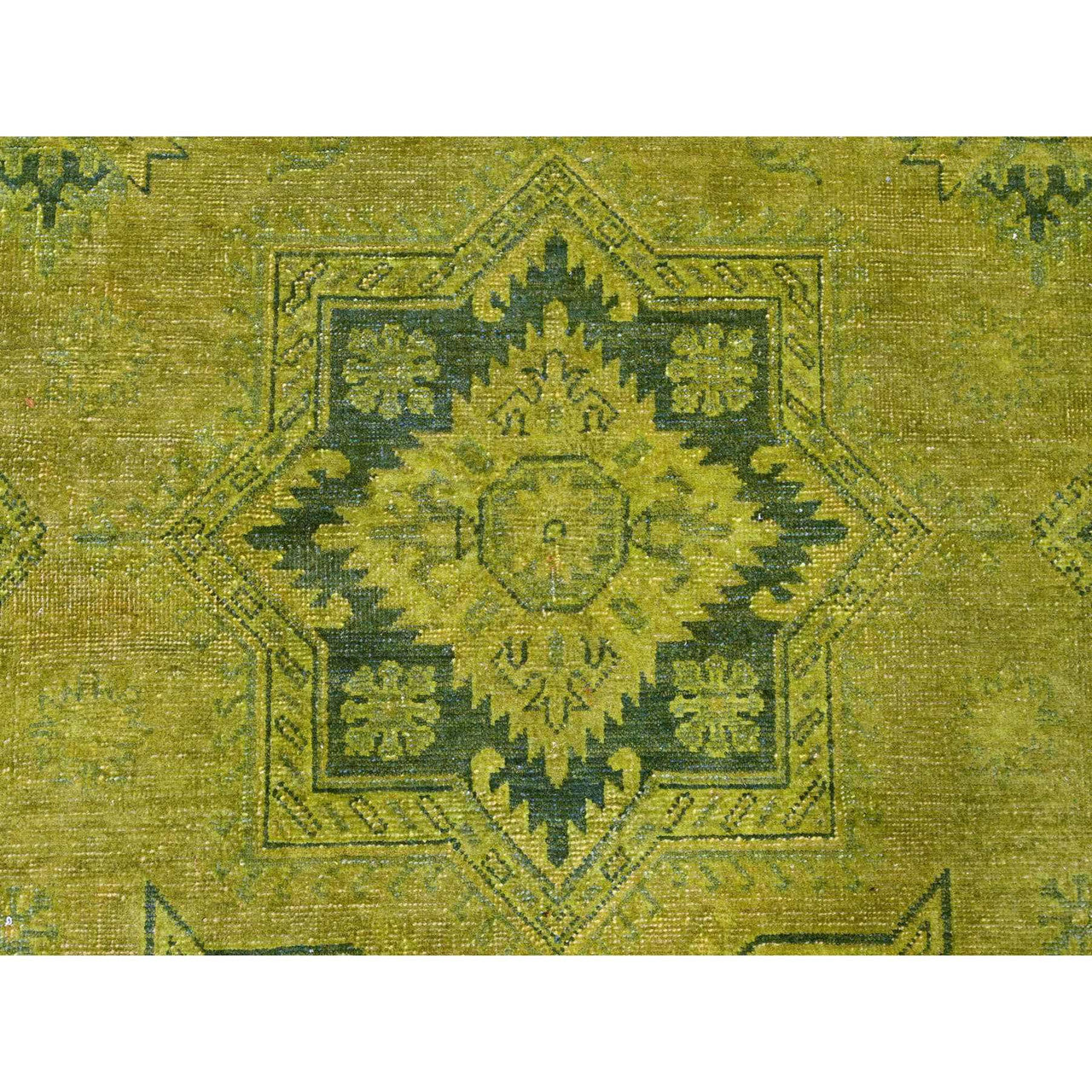 Green 8'0" x 9'6" Kazak Hand knotted Wool Rug - Sku: O020012