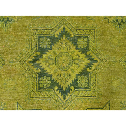 Kazak Wool Hand Knotted Rug Green 8.0x9.6 -O020012