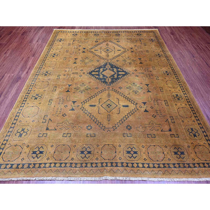 Kazak Wool Hand Knotted Rug Brown 7.11x9.5 -O020014