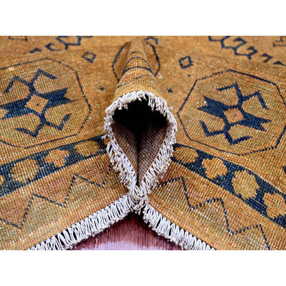 Kazak Wool Hand Knotted Rug Brown 7.11x9.5 -O020014