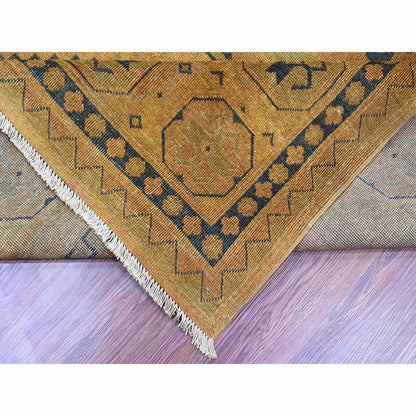 Kazak Wool Hand Knotted Rug Brown 7.11x9.5 -O020014