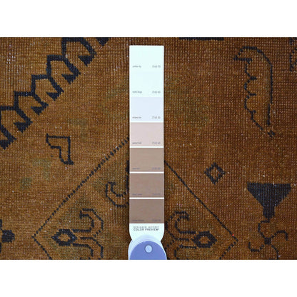 Kazak Wool Hand Knotted Rug Brown 7.11x9.5 -O020014