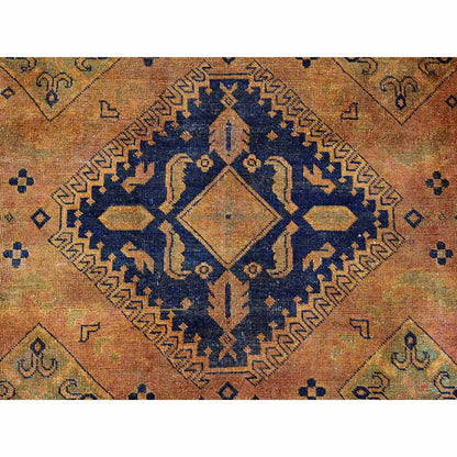 Kazak Wool Hand Knotted Rug Brown 7.11x9.5 -O020014