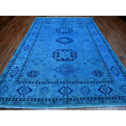 Kazak Wool Hand Knotted Rug Blue 8.8x11.9 -O020015