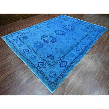 Kazak Wool Hand Knotted Rug Blue 8.8x11.9 -O020015