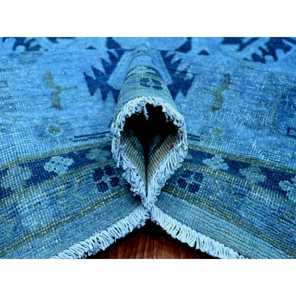 Kazak Wool Hand Knotted Rug Blue 8.8x11.9 -O020015