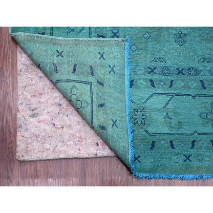 Kazak Wool Hand Knotted Rug Teal 8.9x11.7 -O020016