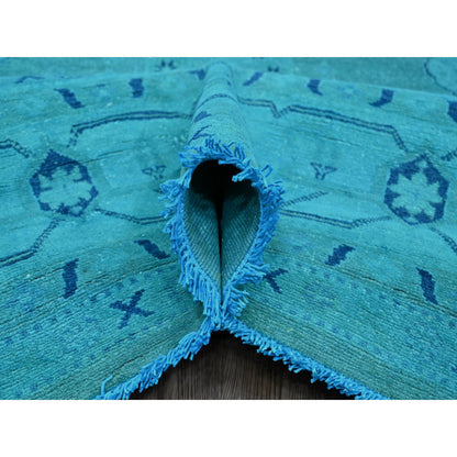 Kazak Wool Hand Knotted Rug Teal 8.9x11.7 -O020016